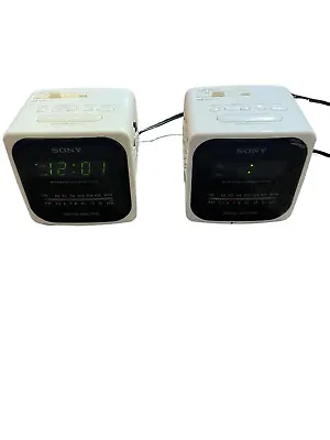 Sony Dream Machine -Snooze Alarm Clock AM/FM Radio - Model ICF-C122 Lot Of:2 • $26.99