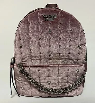 Victoria's Secret Mini Small City Backpack Pink Velvet Studded 90’s Purse • $24.97