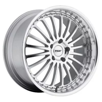 18x8 TSW Silverstone Silver W/Mirror Cut Face & Lip Wheels 5x4.5 (40mm) Set Of 4 • $1184