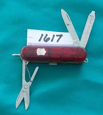 Victorinox Signature Lite - Red Translucent - Red Light & Pen - (item#1617) • $12