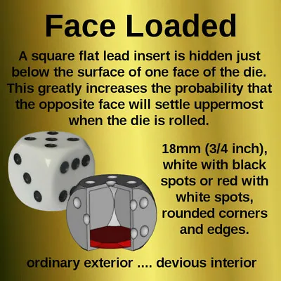 £10 • Buy Loaded Dice, Rolls Desired Number - 6 Options Available, Magic, Trick, Weighted.