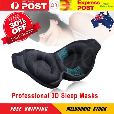 $8.45 • Buy Travel Sleep Masks Eye Masks Soft Paddle 3D Memory Foam Cover Sleeping Blindfold