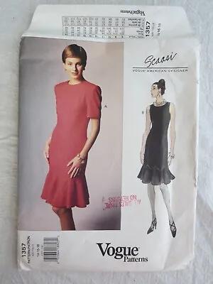 Vogue 1357.  Size 14-18. Dress Pattern. Scaasi - Vogue American Designer. Uncut. • $10.99