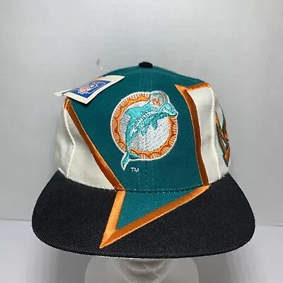 Vintage Drew Pearson Miami Dolphins SnapBack Graffiti Lighting Bolt Rare HTF NWT • $300