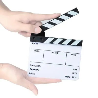 Mini Director Movie Video Slate Clapboard Film Clap Stick Clapper Board 6.3x5.5  • $13.09