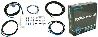 Rockville RWK8ATV OFC Copper 8 AWG Gauge Amp Installation Wire Kit 4 RZR/ATV/UTV • $24.95