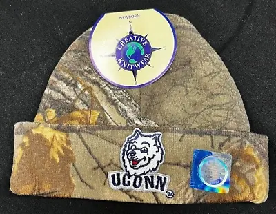 UConn Huskies Newborn Baby Boy Camouflage Beanie Hat Cap Brand New • $12.89