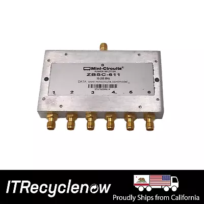 Mini-Circuits ZBSC-611 6 Ways Power Splitter SMA Connector Type 10 - 200 MHz 50Ω • $69