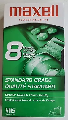 Maxwell Standard Grade 8 Hrs VHS Cassette T-160 Minute Factory Wrap • $7.49