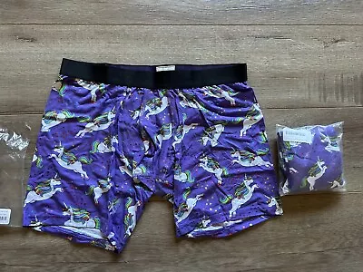 NEW MeUndies Unicorn Underwear Briefs LOT OF 2 Men’s Size L • $9.95