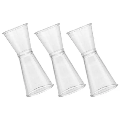  3 Pcs Plastic Double-ended Measuring Cup Bartender Jigger Milk Tea • £9.35