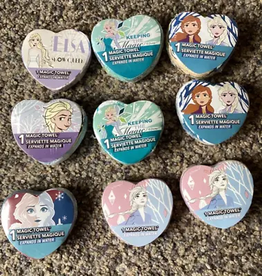 Disney Frozen Lot Of 9 Magic Wash Towels Square Expands In Water • $10