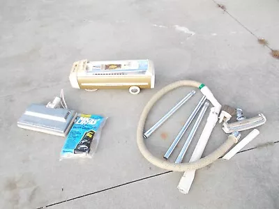 Vtg Electrolux Gold Super J Canister Vacuum Cleaner W/ Power Nozzle Hose Acces • $124.99