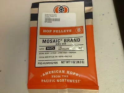 Yakima Chief Hops® | Mosaic® Brand HBC 369 Hops | T-90 Hop Pellets • $6.99