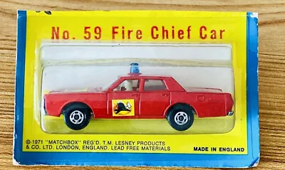 MATCHBOX LESNEY SUPERFAST MERCURY FIRE CHIEF NO.59 OR 73 & MB Turbo Fury • $50