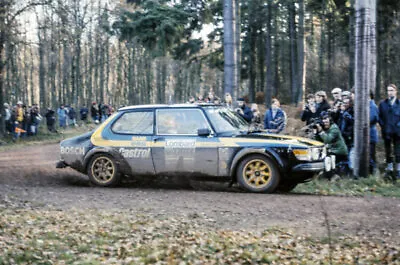 Stig Blomqvist Hans Sylvan Saab 99 EMS 1976 WRC Rally Racing Old Photo • £6.20