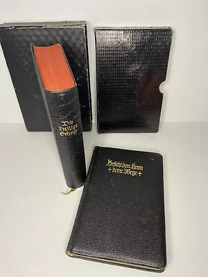 Vintage German Bible DIE BIBEL HEILIGE SCHRIFT Dr Martin Luther Great Condition! • $69.99
