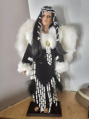 Timeless Collections Angel Iris Porcelain Doll  Native American Feather Wings • $70