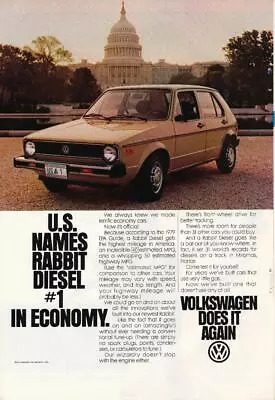 Magazine Ad - 1979 - Volkswagen Rabbit Diesel - (#2) • $8