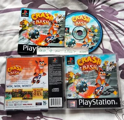 Crash Bash PS1 (COMPLETE) Bandicoot Black Label Sony PlayStation Rare Party Game • £34.95