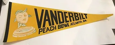 Vintage Vanderbilt Commodores Felt Peach Bowl Banner/ Pennant 29  Free Shipping! • $31.49