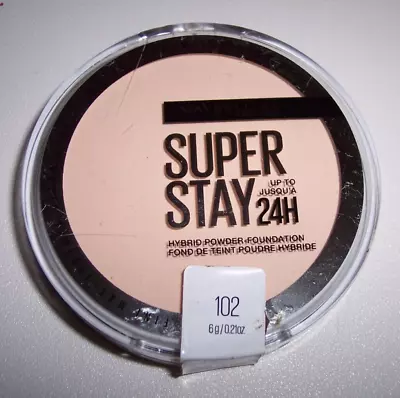 Maybelline Super Stay 24HR Hybrid Powder-Foundation Matte Finish 102 SHELFPULLC2 • $10