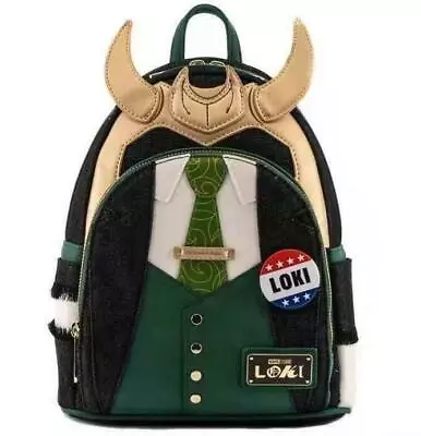 Loki Avengers Backpack SchoolBag PU Leather Shoulder Bag Bookbag GOTG Marvel A14 • $52.19