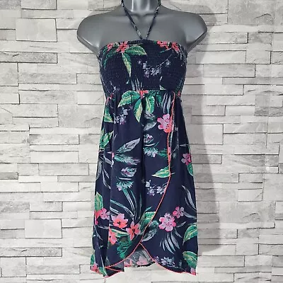 £8.95 • Buy ACCESSORIZE Tropical Print Tunic Top Size XS Halter Neck Bandeau Jersey 