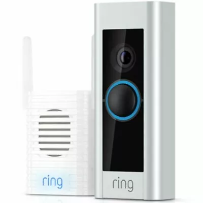 RING Video Doorbell Pro With RING Chime Pro - SATIN/NICKEL 1080P WIRING REQUIR • $199