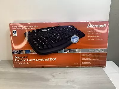 Microsoft Comfort Curve 2000 B2L00002 USB Wired Keyboard MAC Windows • $44.95