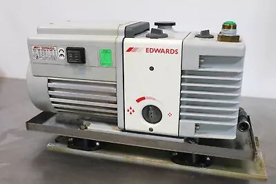 TESTED Edwards RV3 Rotary Vane Vacuum Pump  W/ Oil Pan + Vibration Isolation • $575