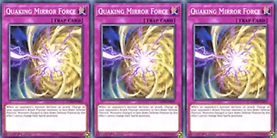 Quaking Mirror Force LEDD-ENB23 X 3 Common 1st Mint YUGIOH • $19.99