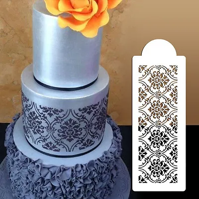 2x Plastic Cookie Cake Stencil Fondant Tool Decoration For Cake Wedding Flowe:da • £3.38