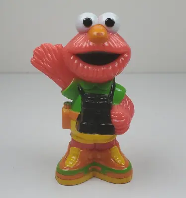 Sesame Street Elmo With Binoculars 2.75  Tall Plastic Toy Figure Jim Henson • $1.95
