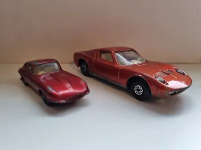 Speed Kings Matchbox K-24 Lamborghini Miura + E Type Jaguar Matchbox Bundle • $25