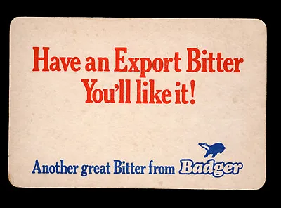 Hall & Woodhouse Badger Export Bitter Large Vintage Beer Mat • £2.75