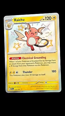 Pokémon TCG Raichu Scarlet & Violet: Paldean Fates 132/091 Holo Shiny Rare • $8