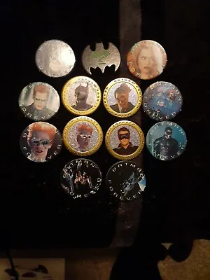 Batman Forever Pogs 1995-vintage 5-Slammers And 8-Pogs...-$100.00 • $100