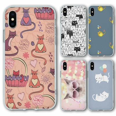 £6.95 • Buy Case For Apple IPhone X Xs Silicone Cover Cats Group 3