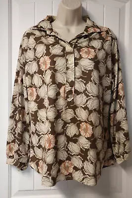 Vintage 70s LAURA MAE Floral Blouse Size L (check Measurements) • $34.99