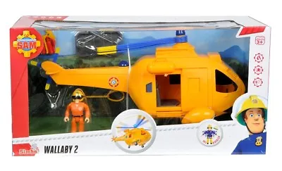 Simba 109251002 - Fireman Sam - Helicopter Wallaby 2 With Figure - New • $64.64