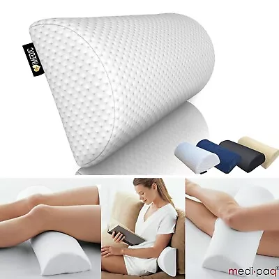 Knee Pillow Half Moon Cushion Extra Firm Side Sleeper Memory Foam Back Support • £9.95