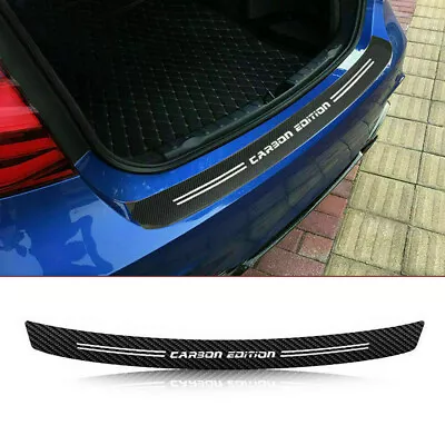 Black Sticker Rear Bumper Guard Sill Plate Trunk Protector Cover For Auto Car • $13.86