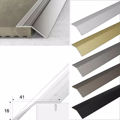 Anodised Aluminium Door Floor Bar Edge Trim Threshold Ramp 100 Cm Length  A47sf • £6.49