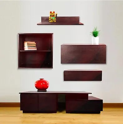 Vintage Beaver & Tapley 33 Modular Wall Units Burgundy Oak Retro • £45