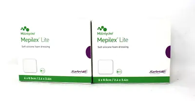 Molnlycke 284090 Mepilex Lite Silicone Dressing 2.4x3.4  2 Boxes Of 5 Exp 12/24 • $19.99
