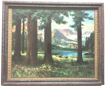 Forest Mountain & Lake Landscape -  Artist R. Atkinson Fox • $47.95