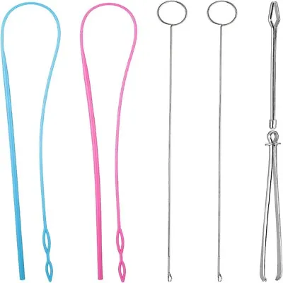 Blue Sewing Loop Kit Metal Loop Turner Tool  Flexible Drawstring Threader • £4.79