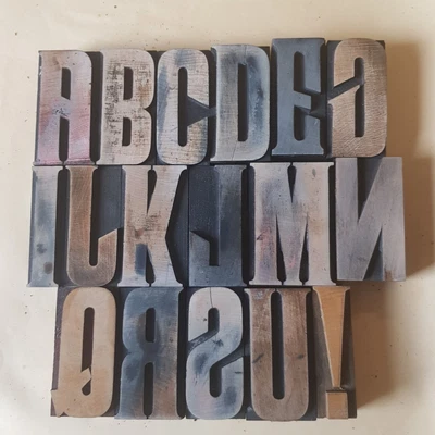 £3.50 • Buy WOODEN LETTERPRESS PRINTING BLOCKS TYPE 76mm High. Choose Your Letter
