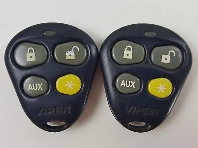 Lot Of 2 Viper Key Less Entry Remote Start Fob Led-green Keyfob Car 4-button Usa • $29.99